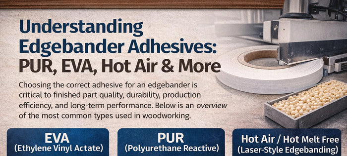 Understanding Edgebander Adhesives: PUR, EVA, Hot Air & More