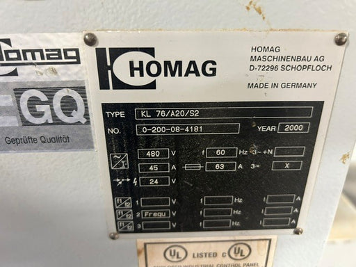 Used 2000 Homag KL 76 A20 S2 Edgebander