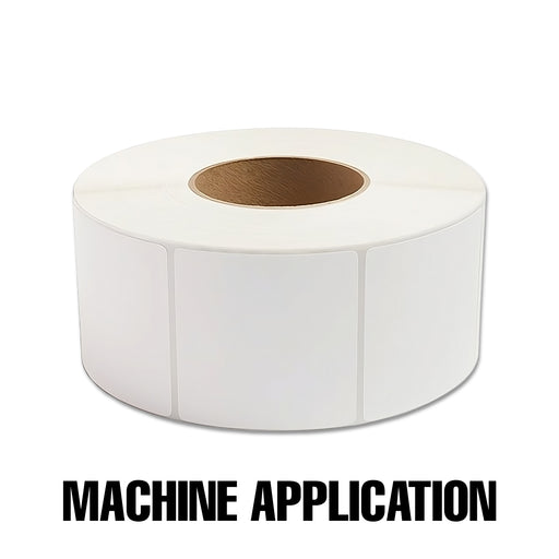 3" x 3" Ultra Removable Adhesive Printer Labels for Machine Applications - 2000 Labels Per Roll, 4 Pack Roll