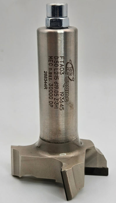 50mm (1.9685") PCD Pocketing Tool, 15mm Cut, 3/4" Shank, 3+1 Plunge, 268344R