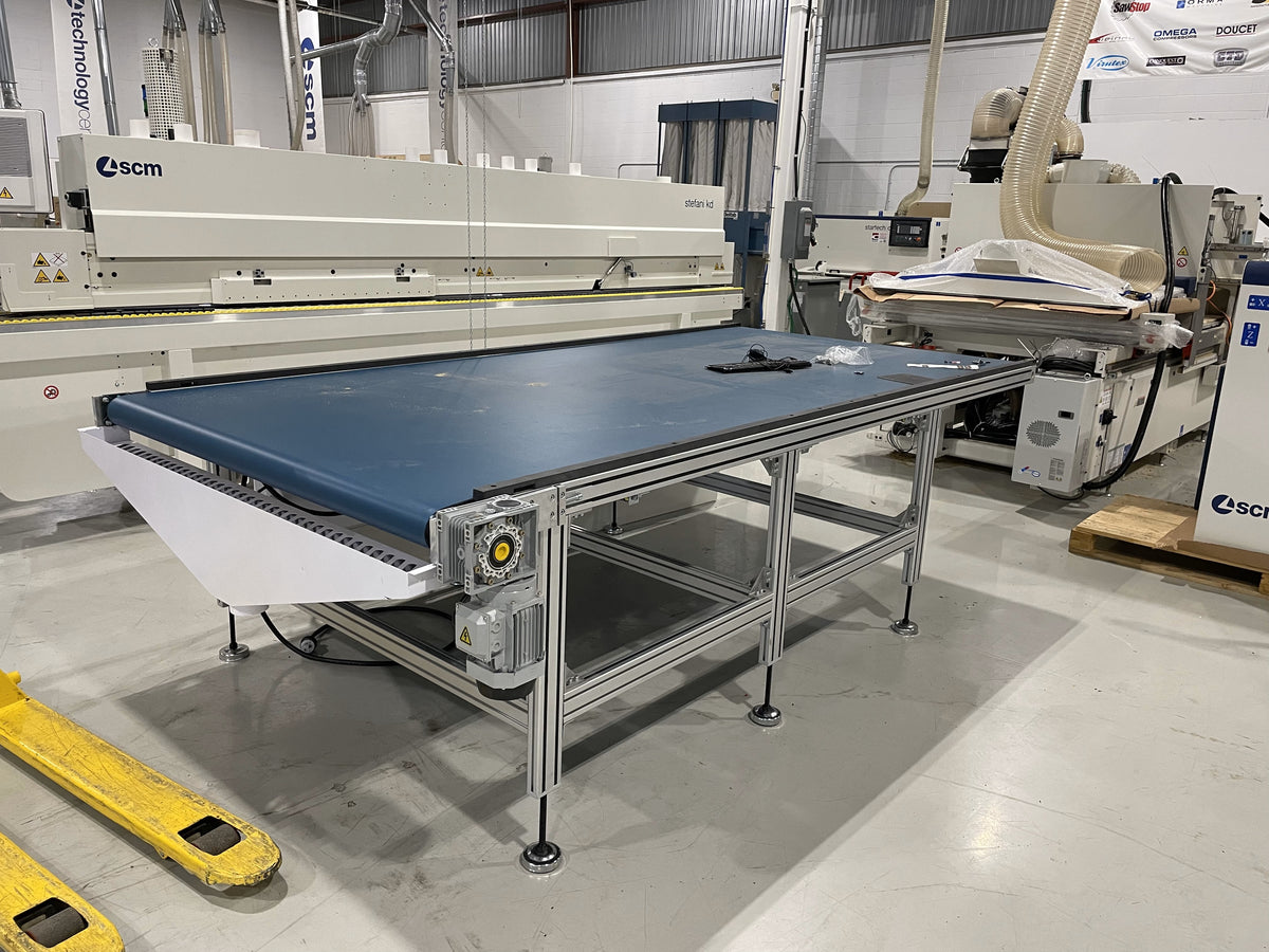 Router Belt CNC Router Off Loading Conveyor Belt — WSI Machinery