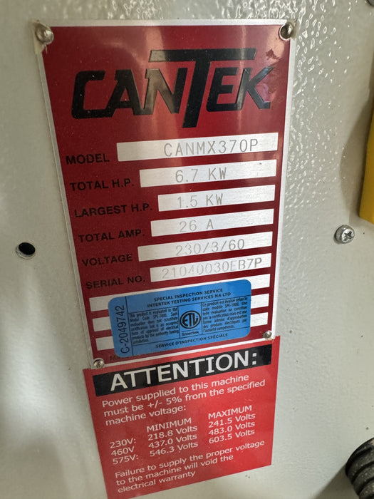 SOLD Used 2021 Cantek MX 370P Edgebander