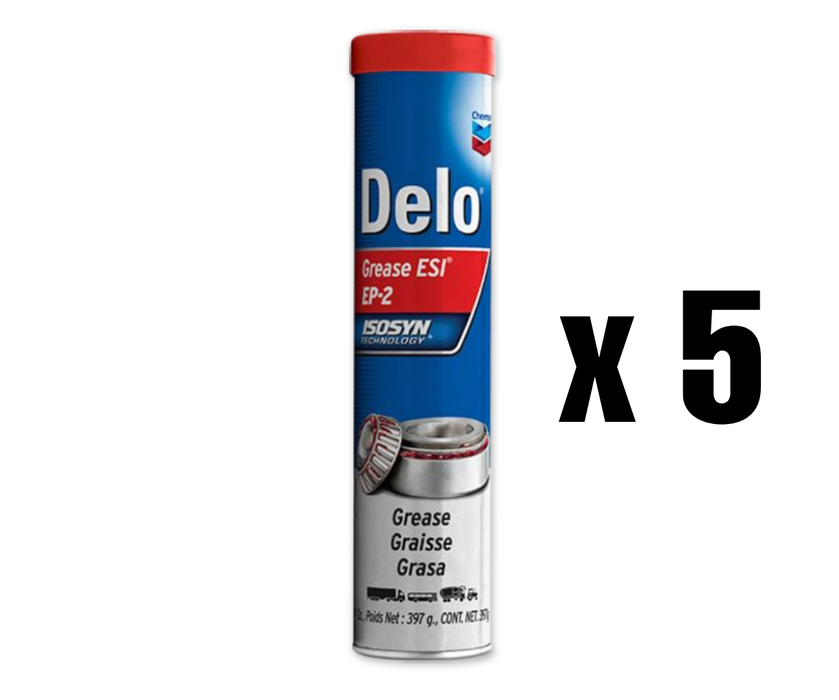 Chevron Delo ESI EP 2 Grease in 14-Ounce Tubes - Pack of 5