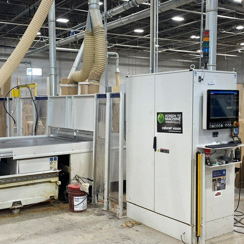 Used 2018 Morbidelli M600 3-Axis 5x12 Flat Table CNC Router with Flexstore Storage Retrieval