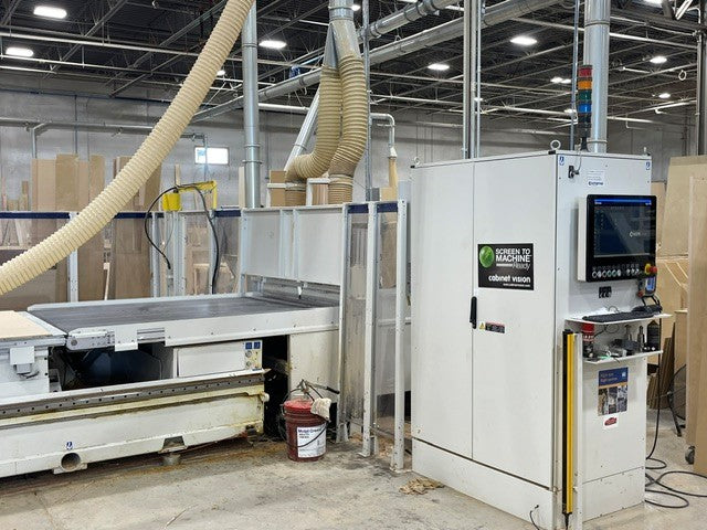 Used 2018 Morbidelli M600 5-Axis 5x12 Flat Table CNC Router with Flexstore Storage Retrieval