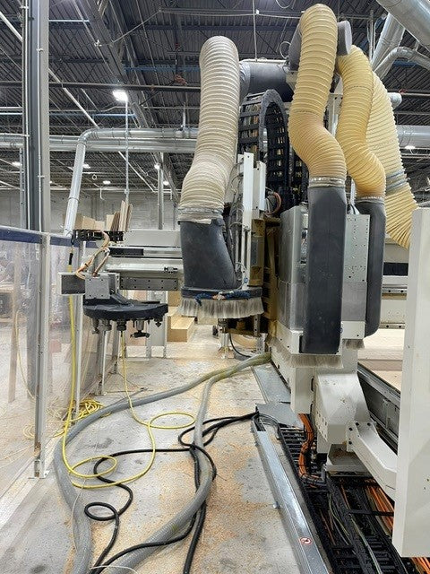 Used 2018 Morbidelli M600 5-Axis 5x12 Flat Table CNC Router with Flexstore Storage Retrieval