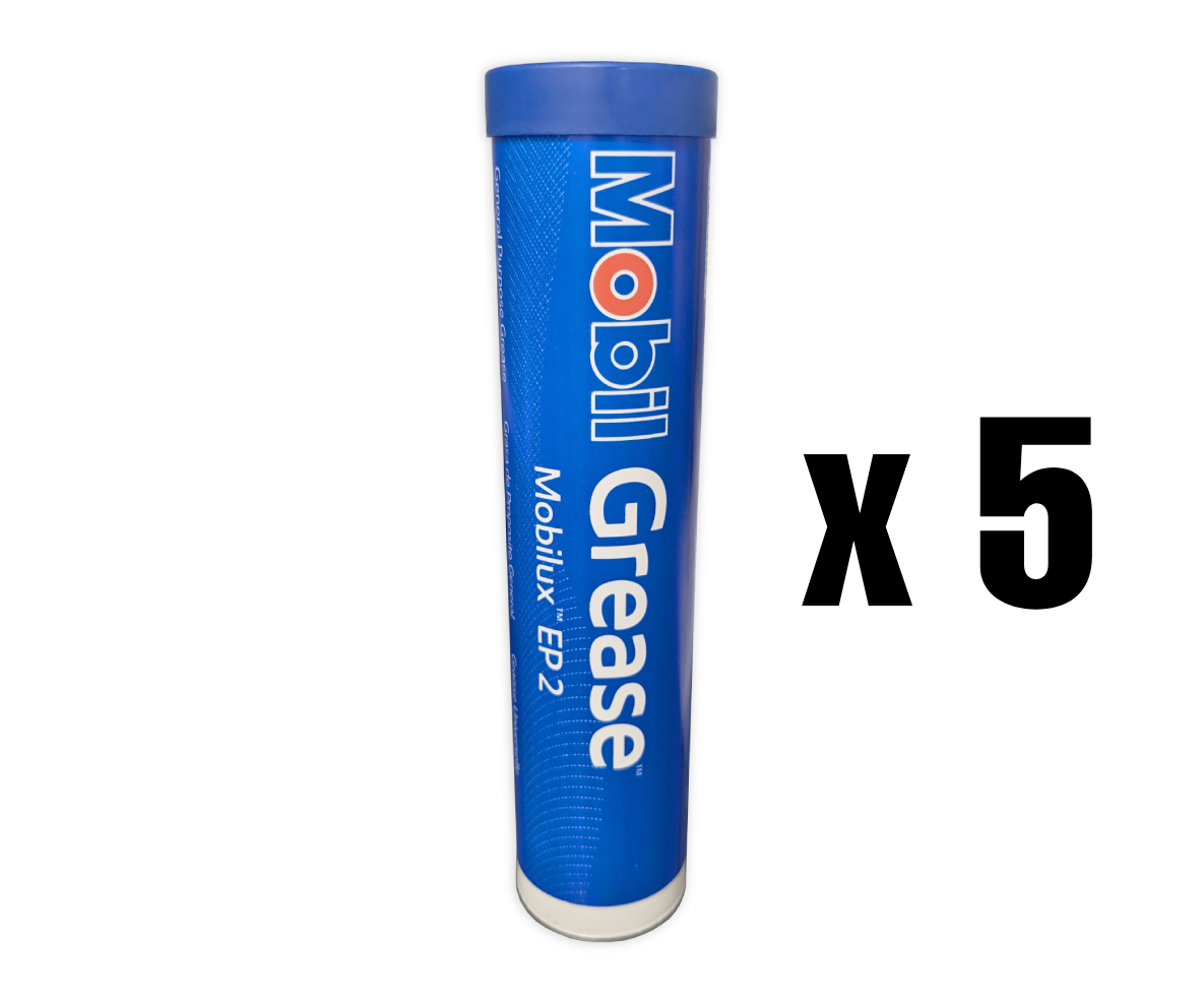Mobil Mobilux EP 2 Grease in 14-Ounce Tubes, 00F0909570E - Pack of 5