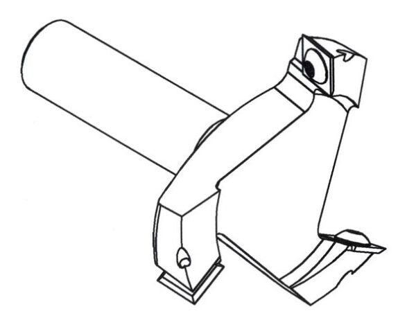 80mm (3.15") Flycutter with 3/4" Shank, 6246.800.34