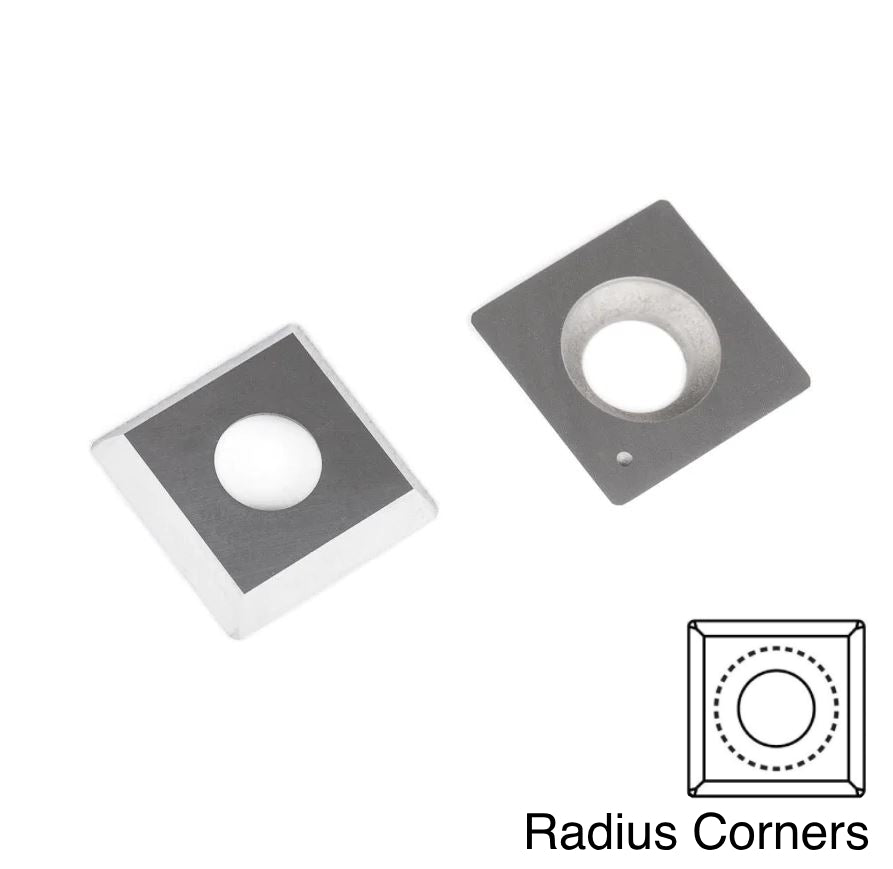 15 x 15 x 2.5mm Carbide Insert Knives with 0.5mm Radius Corners - Pack ...