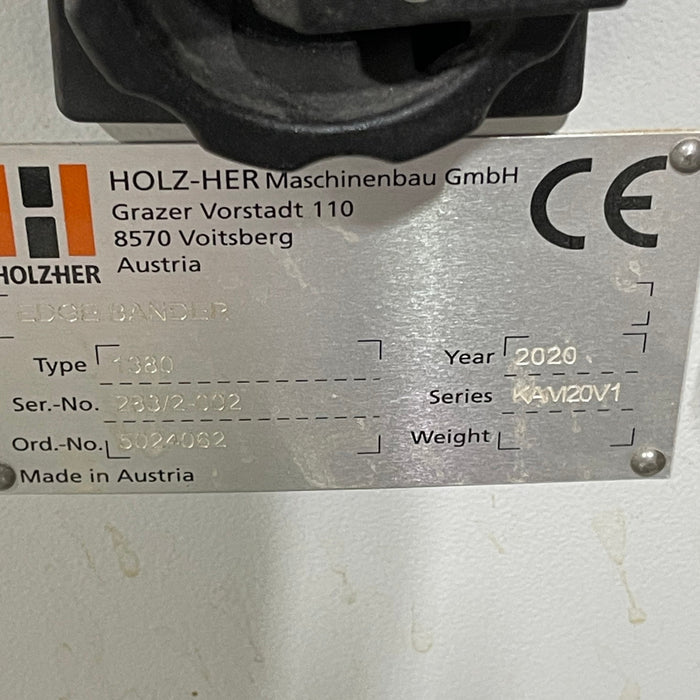 Used 2020 Holz-Her Lumina 1380 - Glu Jet Edition with Return Conveyor