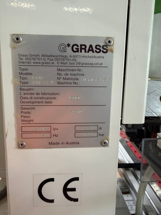 Used Grass 4-Piece Cabinetry Machinery Package - Hinge Boring & Drawer Assembly Stations