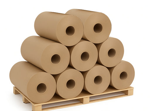 63” Wide x 2500’ Length, #30 Weight Kraft Paper Rolls – Pallet of 9 Rolls