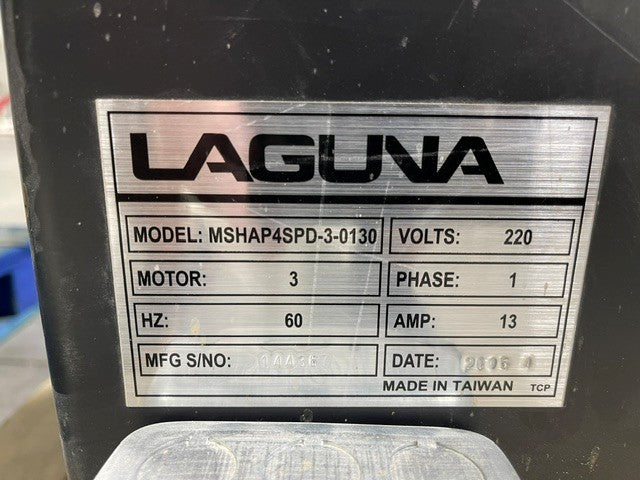 Used Laguna MSHAP4SPD-3-0130 Shaper with Steff 2048 Feeder