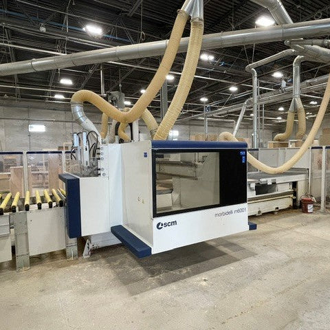 Used 2018 Morbidelli M600 3-Axis 5x12 Flat Table CNC Router with Flexstore Storage Retrieval