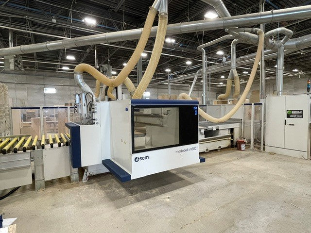 Used 2018 Morbidelli M600 5-Axis 5x12 Flat Table CNC Router with Flexstore Storage Retrieval