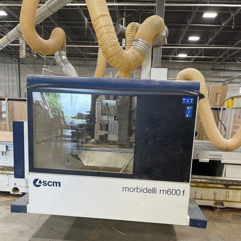 Used 2018 Morbidelli M600 3-Axis 5x12 Flat Table CNC Router with Flexstore Storage Retrieval