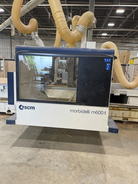 Used 2018 Morbidelli M600 5-Axis 5x12 Flat Table CNC Router with Flexstore Storage Retrieval