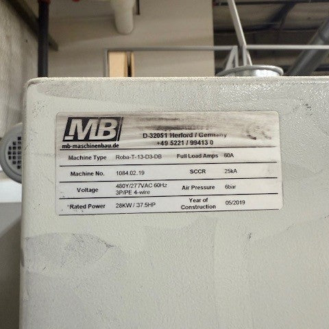 Used 2019 MB Roba-T-13-03-DB Wide Belt Sander
