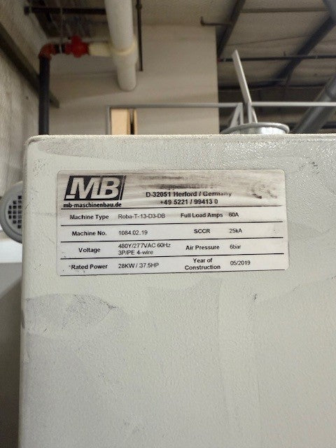 Used 2019 MB Roba-T-13-03-DB Wide Belt Sander