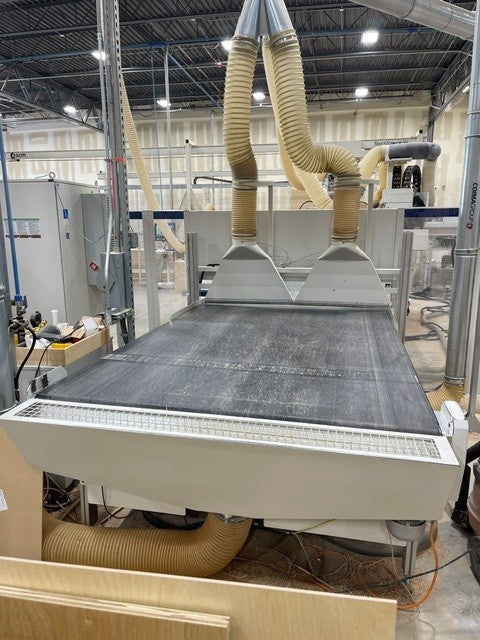 Used 2018 Morbidelli M600 5-Axis 5x12 Flat Table CNC Router with Flexstore Storage Retrieval