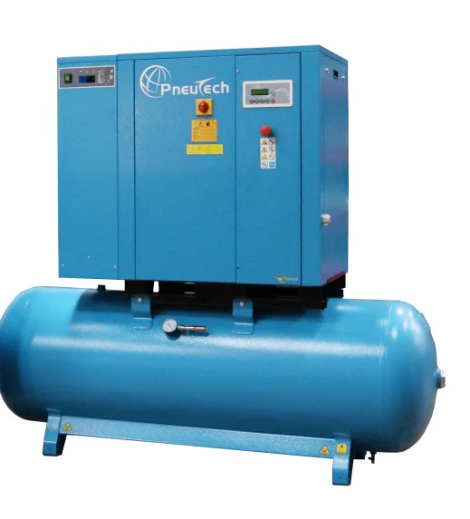 PneuTech RK Fixed Speed 15 HP Rotary Screw Air Compressor, RK-15F-125T ...