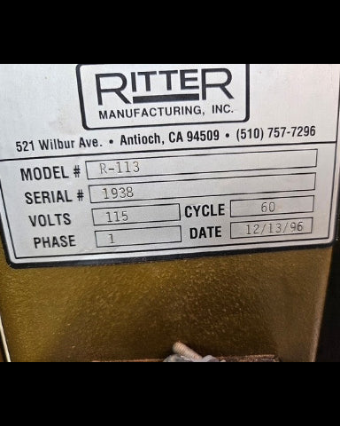 Used Ritter R113 Line Bore Machine