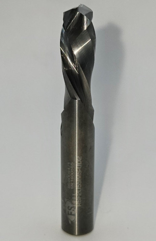 0.375" Dia, 0.875" LOC, 0.375" Shank Dia, 3" OAL, Two Flute, Mortise Compression High Feedrate Router Bit, #RSF2059WS-UD2