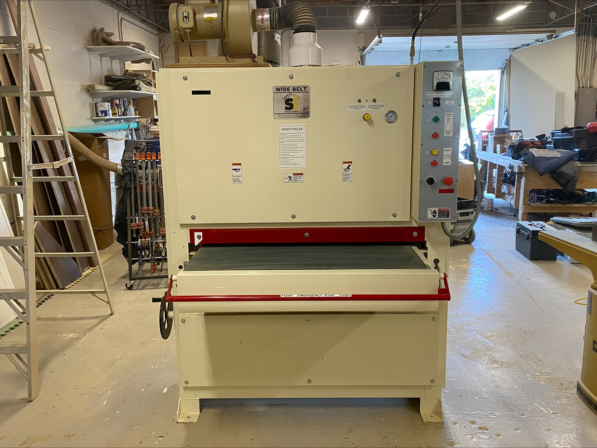 SOLD Used Safety Speed 4375 10HP, 1PH, 230V Wide Belt Sander — WSI ...