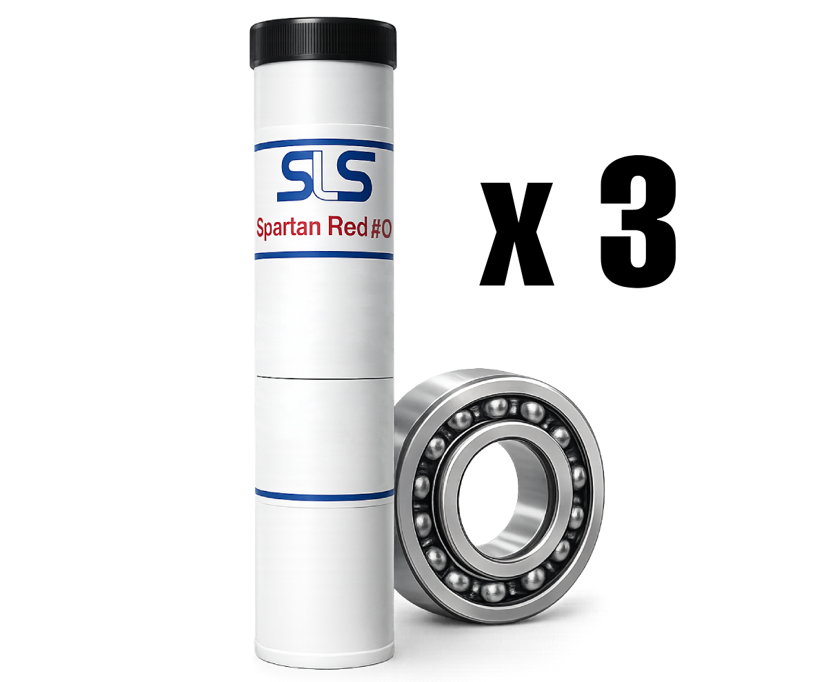 Spartan Red CNC EP 0 Grease for Central Bearings in 14-Ounce Tubes, 00F0906628F - 3 Pack