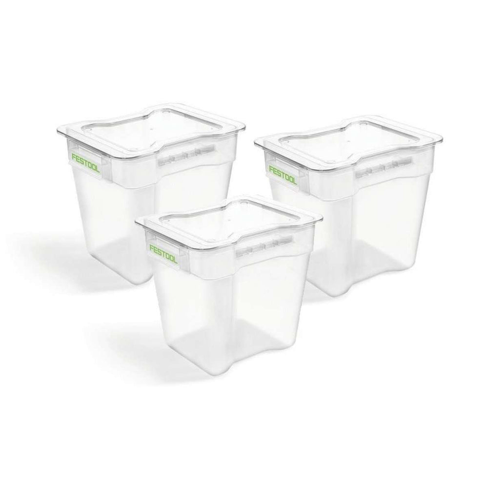 Festool 204295 CT Cyclone Pre-Separator Collection Container Bin, 3-Pack