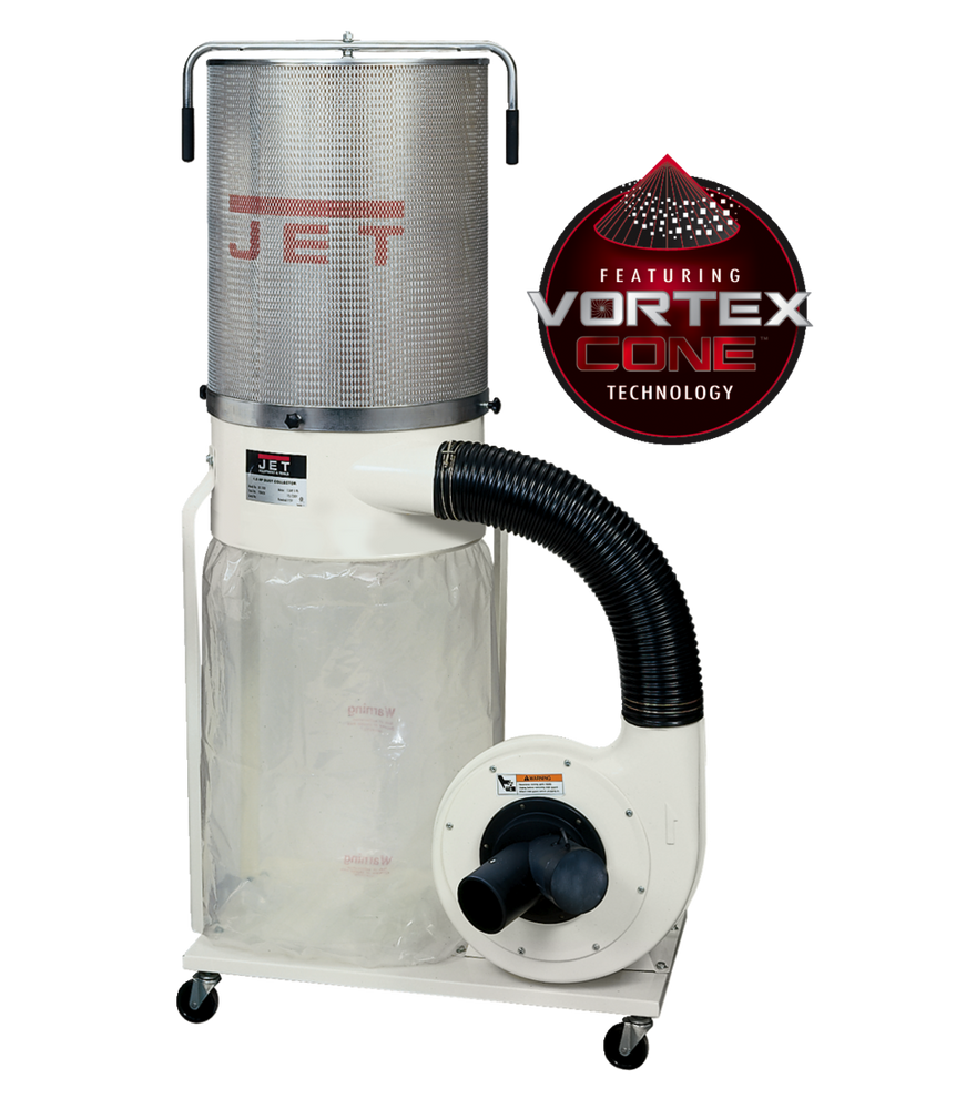 JET | DC-1200VX-CK1 Dust Collector, 2HP 1PH 230V, 2-Micron Canister Kit