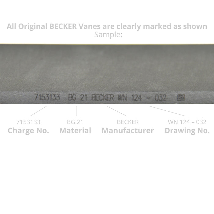 Becker OEM Carbon Vanes DTLF VTLF 250/360/2.250/2.200, 90136701005 - Pack of 5