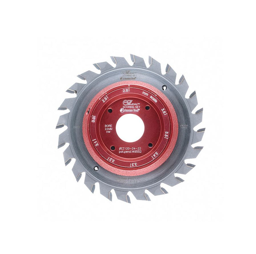 Zenith Rd Score Blade 120mm x 22mm, 12x2T, Ez Dial Adjustable Sliding Table Saw Scoring Blad ...