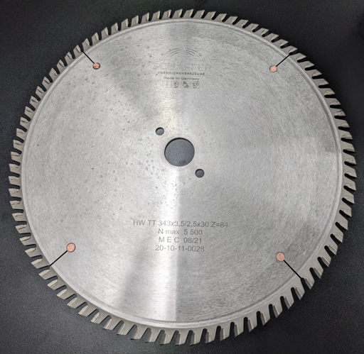 Schaffer 13.5" Circular Saw Blade - HW TT 343x3, 5/2, 5x30 Z=84