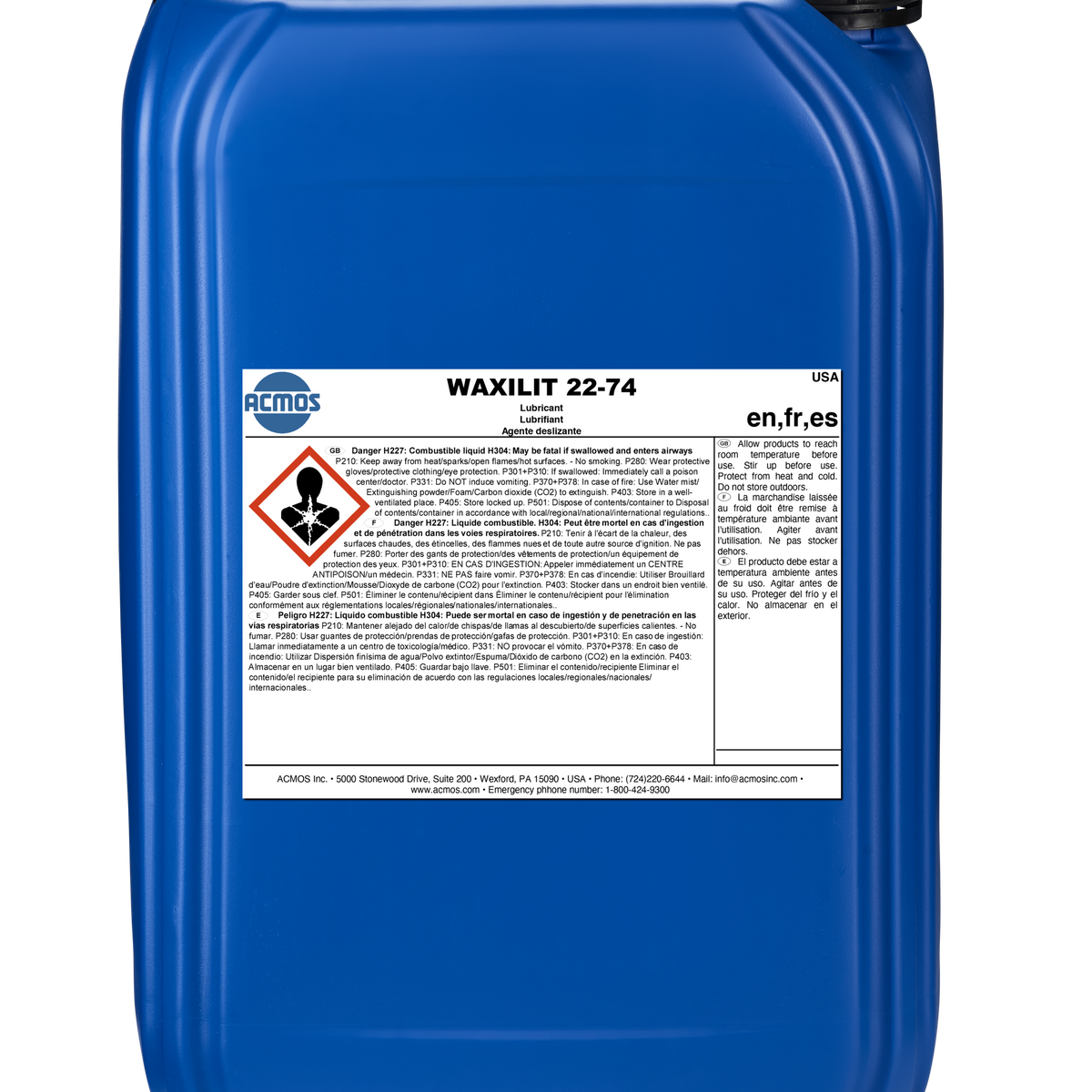 Waxilit 22-74 Moulder Table Lubricant, Non Hazmat - 20 kg (6.5 Gal)